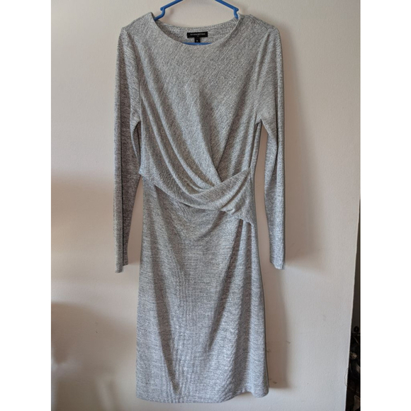 Banana Republic Dresses & Skirts - Women's Banana Republic M Heather Grey Long Sleeve Twist Front Dress